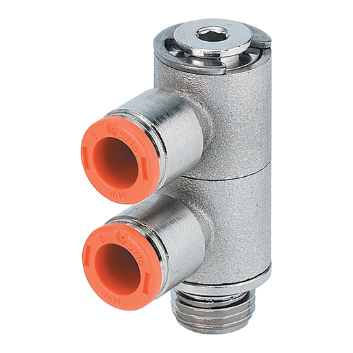 Racor Tornillo Doble Banjo Simple Giratorio (R50)